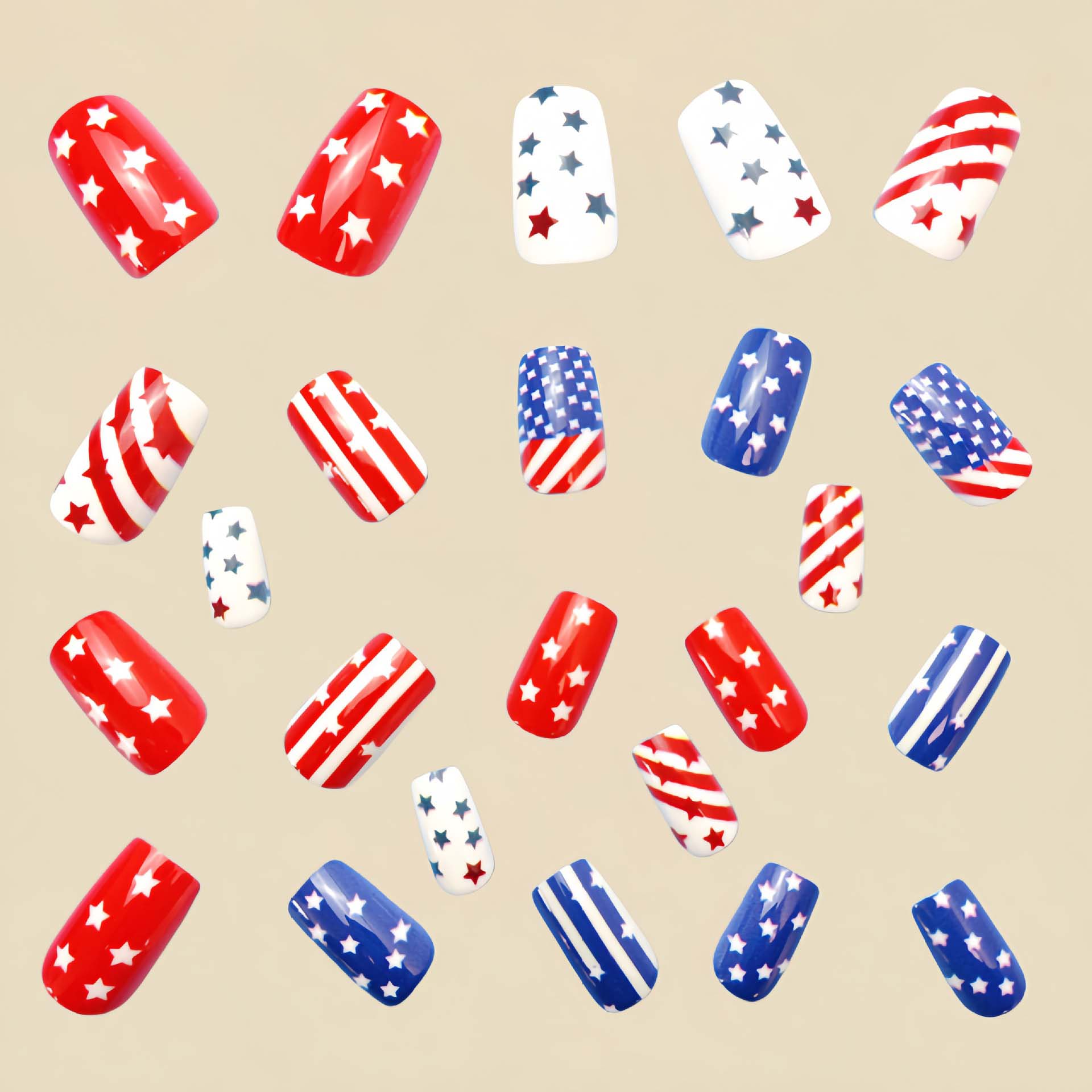 Prano de unhas do Dia da Independência Média da Independência