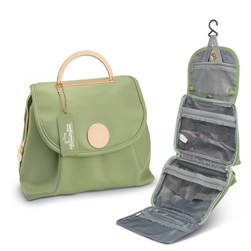 Bolsa de maquiagem de higiep de higieness de viagem dobrável multifuncional